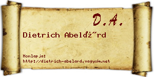 Dietrich Abelárd névjegykártya
